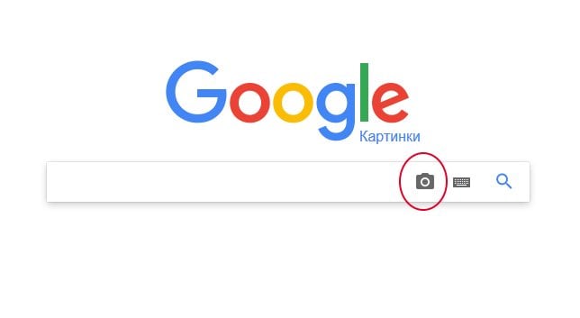Botón para ir a la búsqueda de imágenes de Google