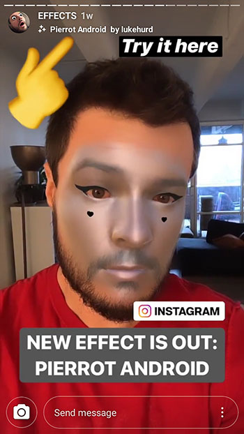 cómo agregar nuevas máscaras a instagram - pierrot