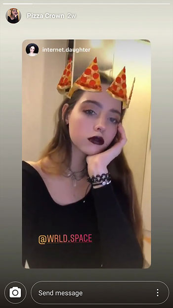 Cómo descargar máscaras instagram - pizza crown