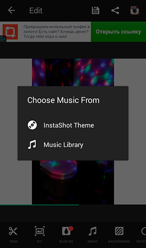 Superposición de música en video en Superposición de música en video para Instagram