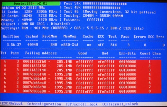 Comprobación de RAM con la utilidad MemTest86