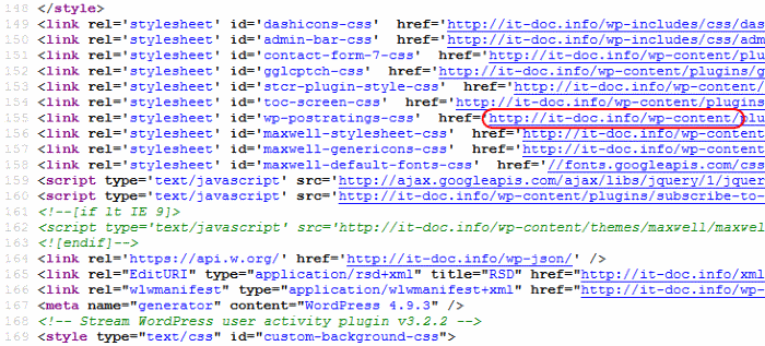 Código html de la página it-doc.info