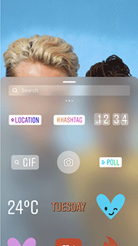 cómo agregar animación de pegatina gif en la historia de instagram
