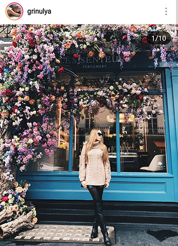 Ideas fotográficas de otoño para Instagram: una chica hermosa con un suéter