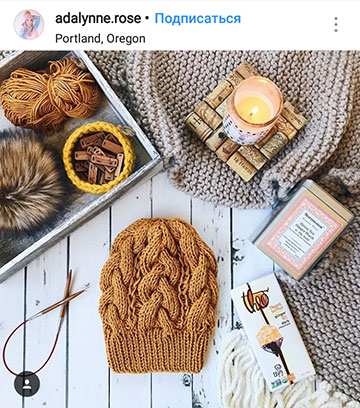 ideas de fotos de otoño para instagram - diseño de gorro de punto