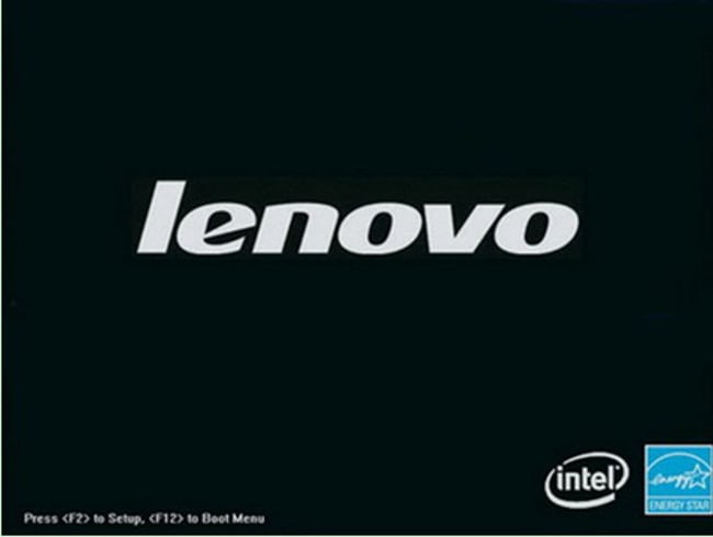 Pantalla de inicio del portátil Lenovo